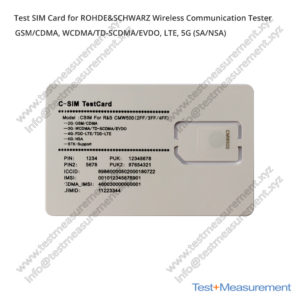 5G Device Test SIM Card for ROHDE&SCHWARZ